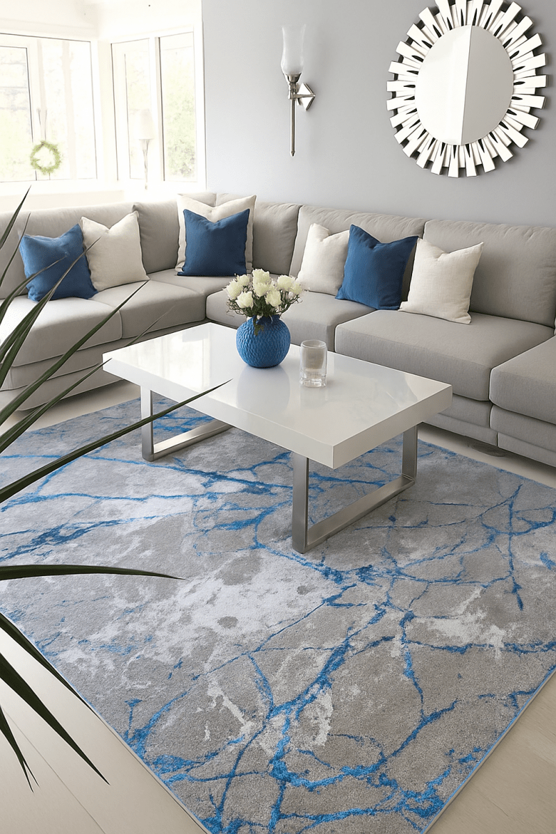 Arte 6093A Gris Azul | Alfombra Kodaz Carpet