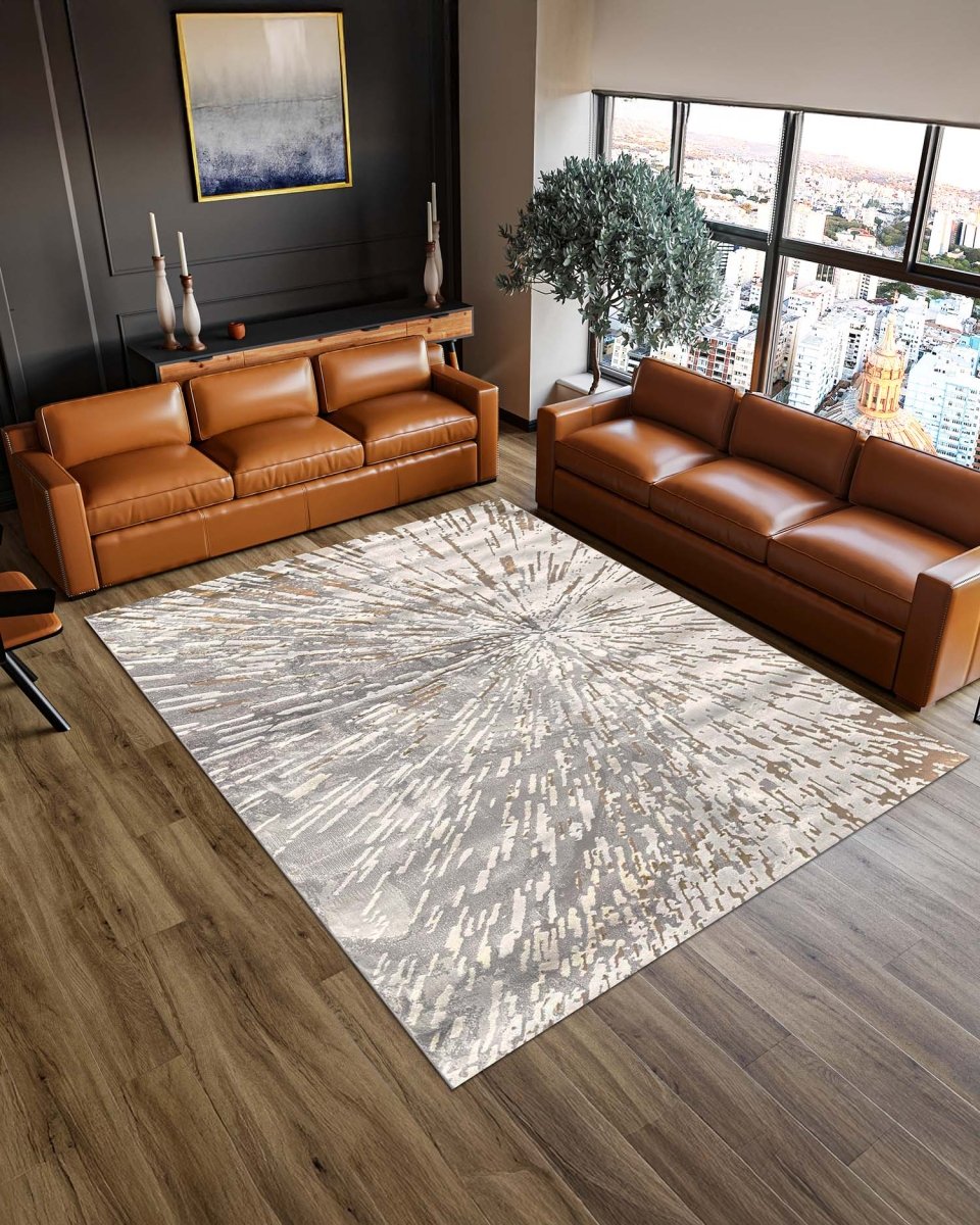 Alfombra Arte 8309 Blanco Dorado Kodaz Carpet