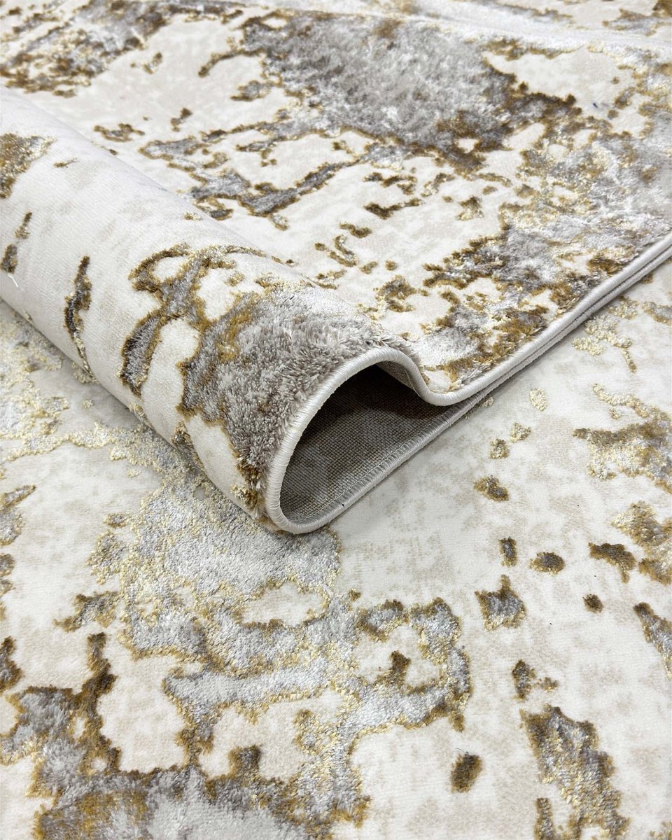 Alfombra Arte 8497A Blanco Dorado Kodaz Carpet