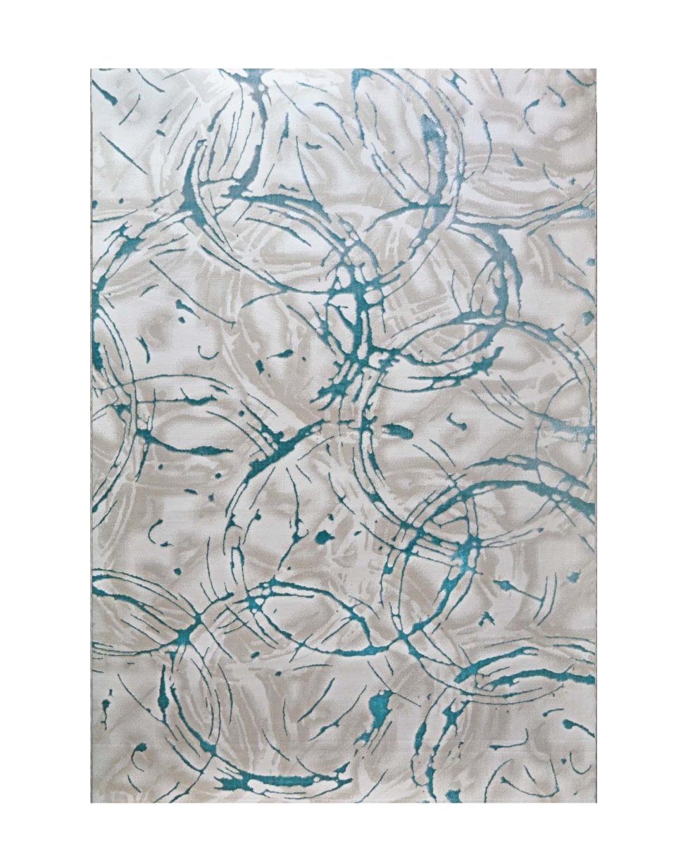 Delta 554A Beige Azul | Alfombra Kodaz Carpet