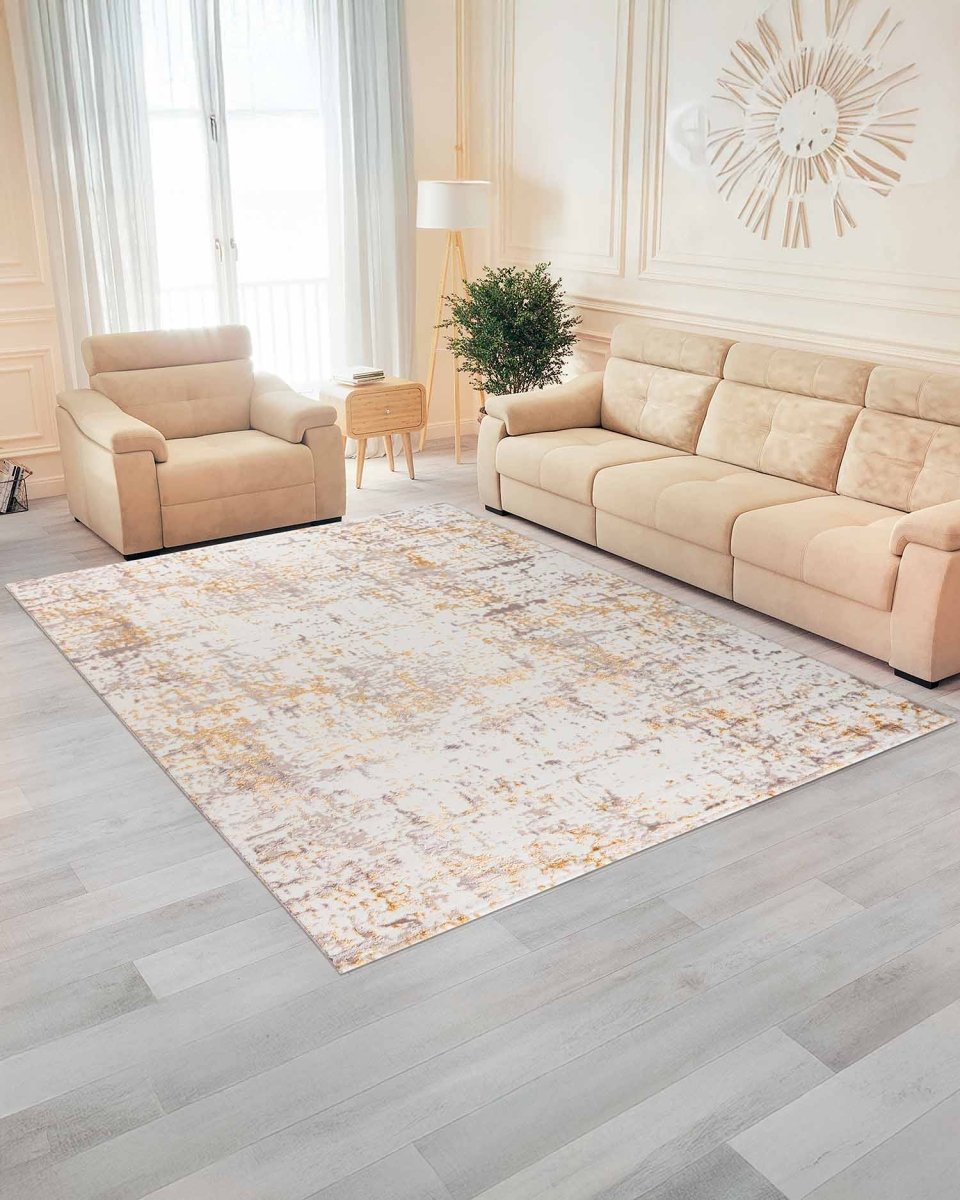 Alfombra Gamma 533A Beige Plateado Kodaz Carpet