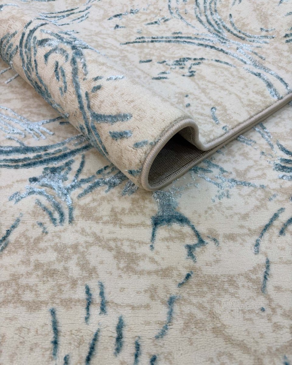 Alfombra Gamma 627A Beige Azul Kodaz Carpet