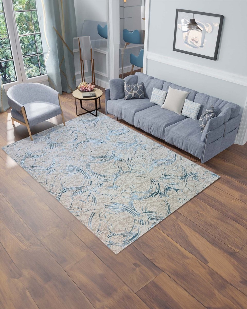 Alfombra Gamma 627A Beige Azul Kodaz Carpet