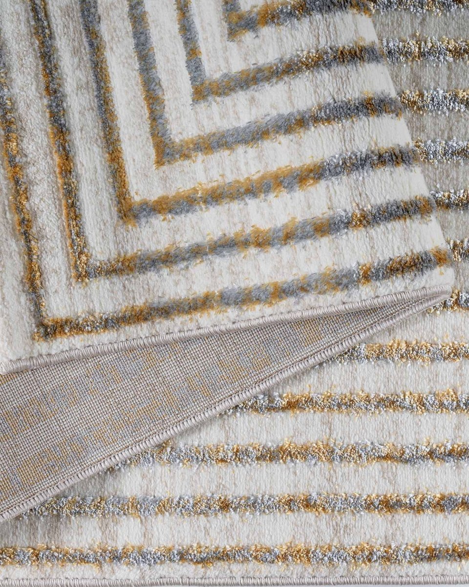 Alfombra Gamma 633A Beige Gris Dorado Kodaz Carpet