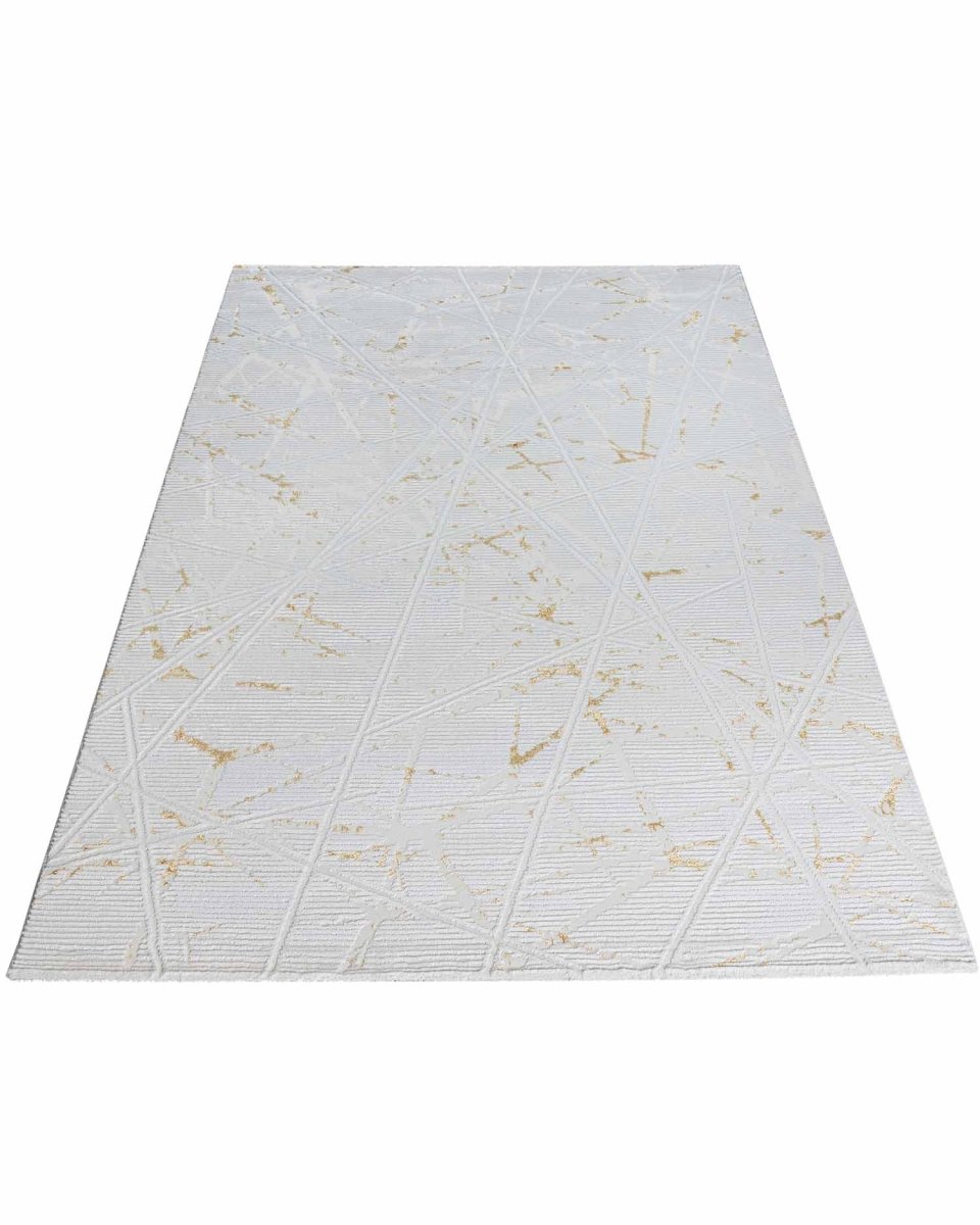 Alfombra Gamma 684A Blanco Dorado Kodaz Carpet