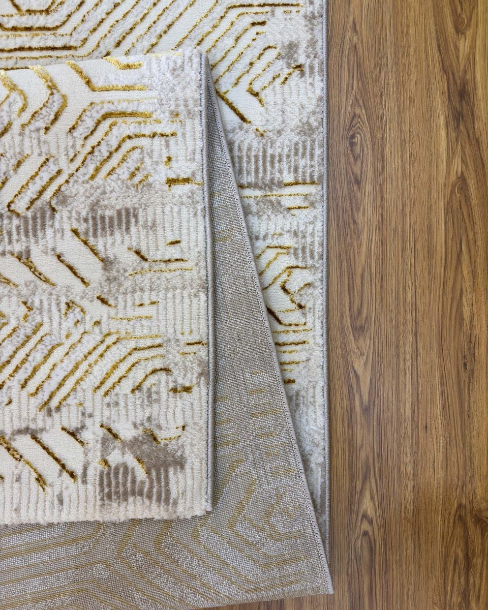 Alfombra Gamma 687A Beige Dorado Kodaz Carpet