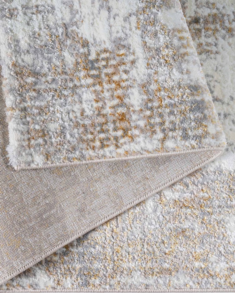 Alfombra Gamma 742A Gris Dorado Kodaz Carpet