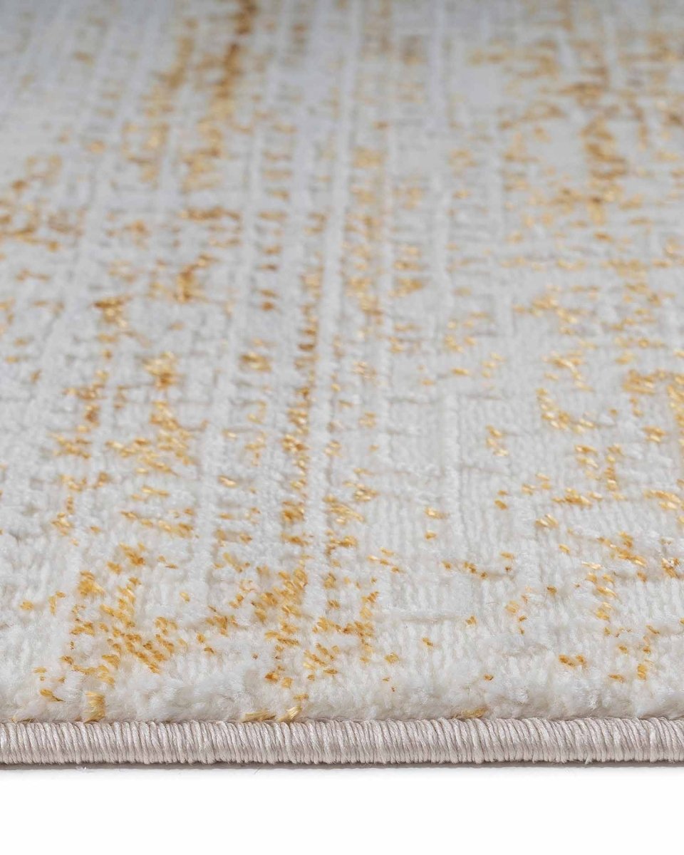 Alfombra Gamma 780A Blanco Dorado Kodaz Carpet