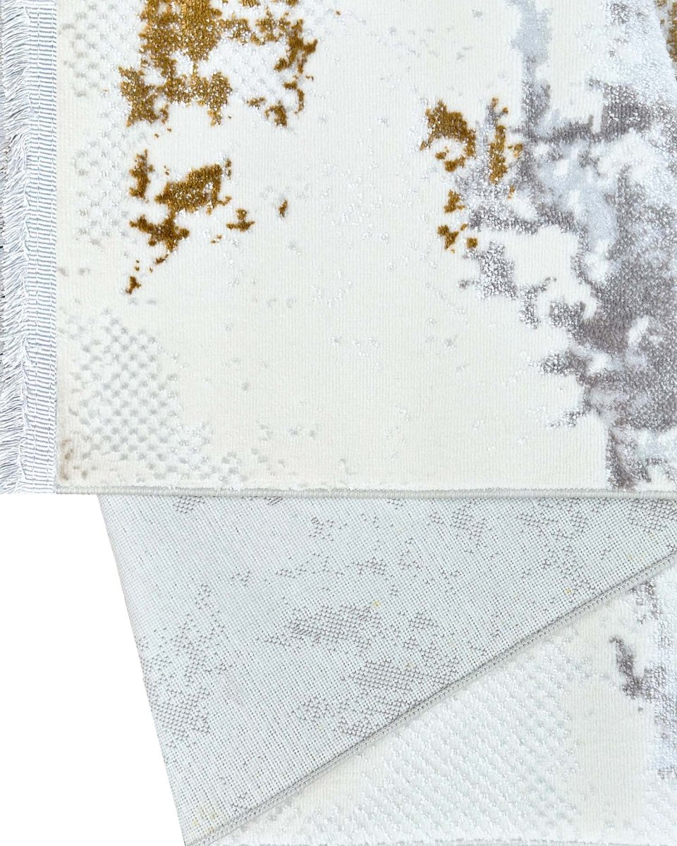 Alfombra Lotus 291 Blanco Dorado Kodaz Carpet