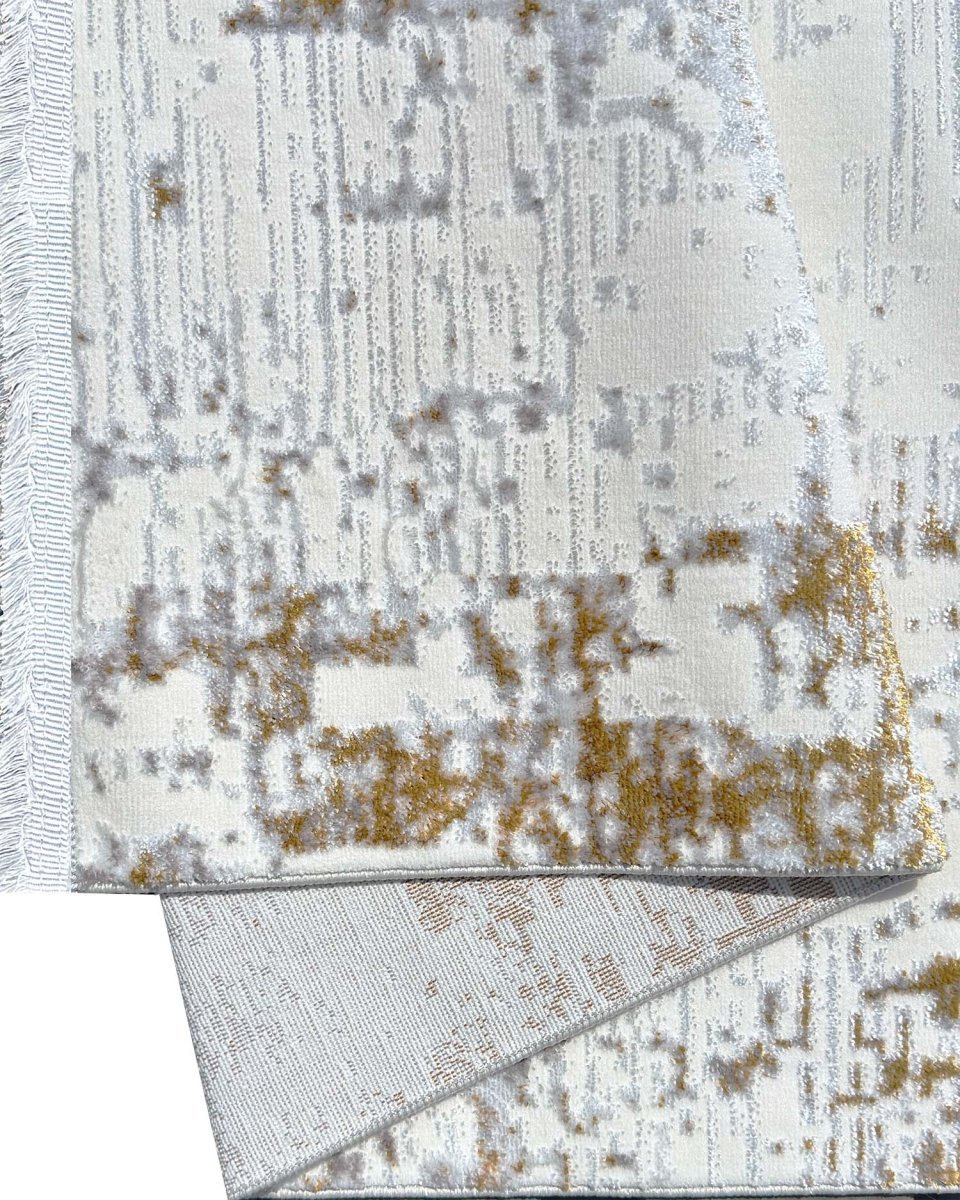 Alfombra Lotus 411 Blanco Dorado Kodaz Carpet