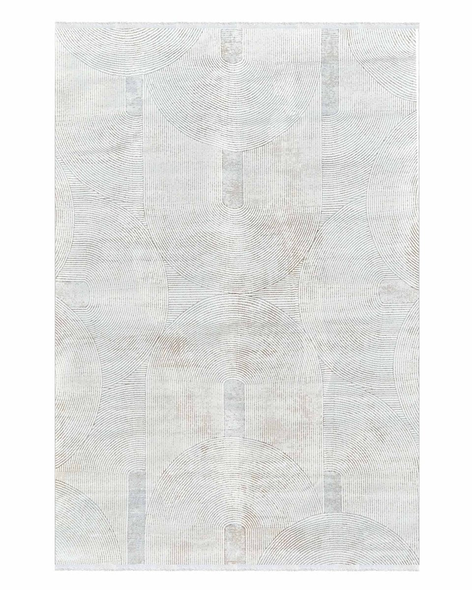 Alfombra Lotus 427 Beige Plateado Kodaz Carpet