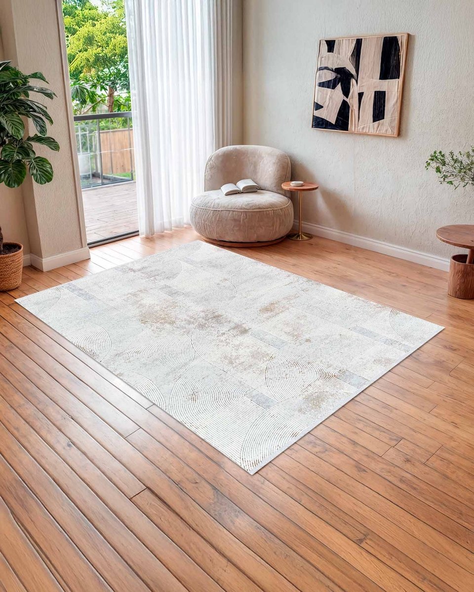 Alfombra Lotus 427 Beige Dorado Kodaz Carpet