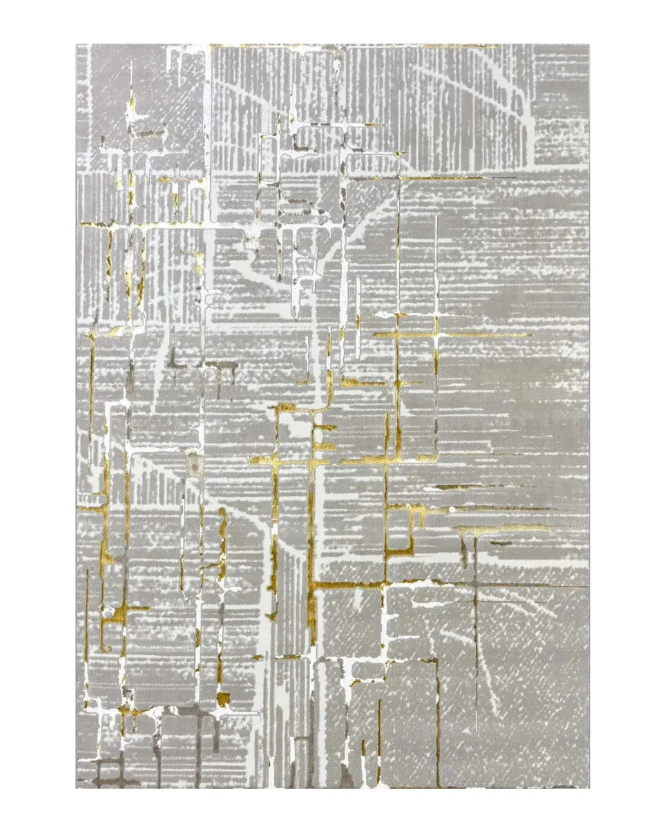 Alfombra Prada 1180 Gris Dorado Kodaz Carpet