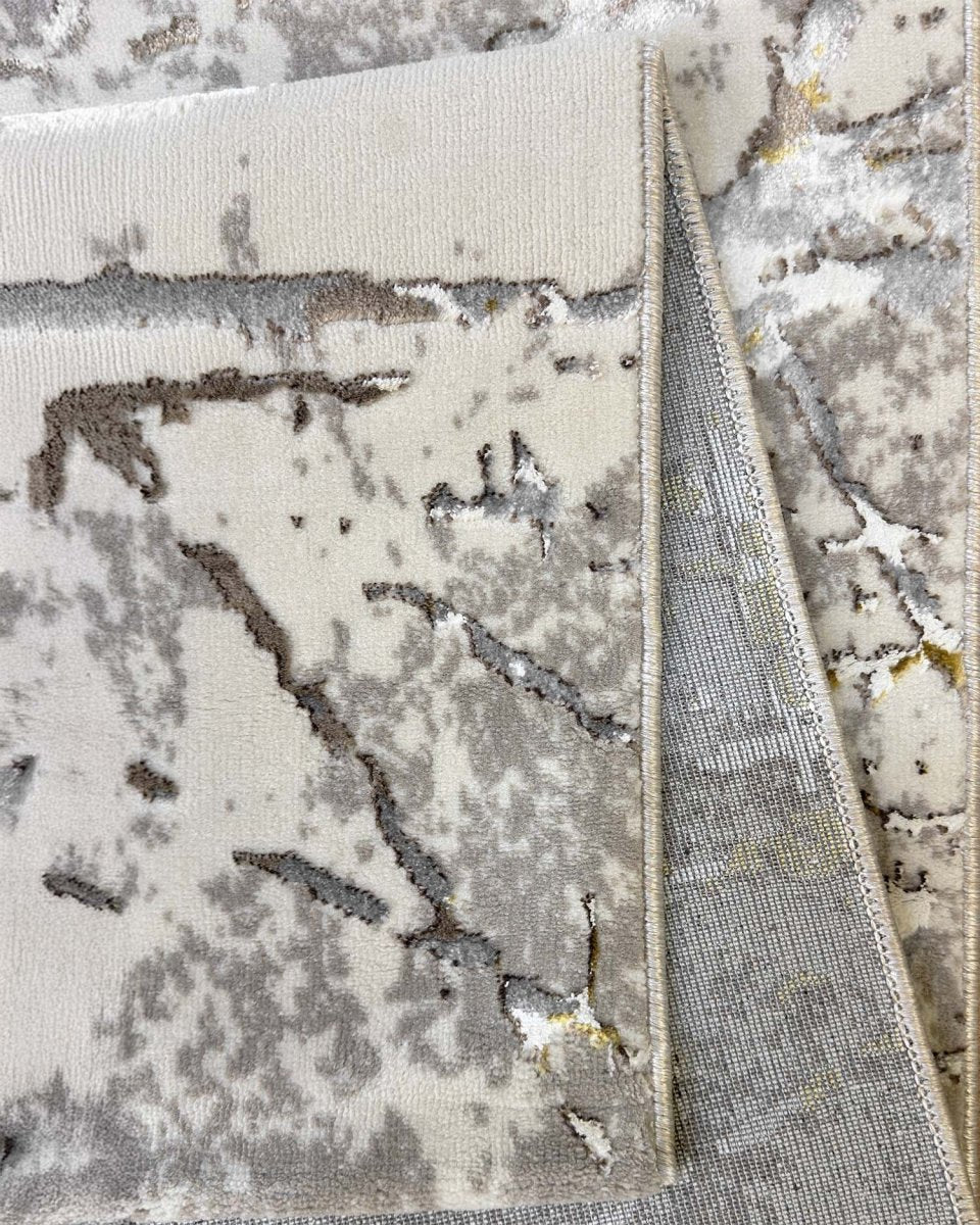 Alfombra Prada 1435A Gris Dorado Kodaz Carpet