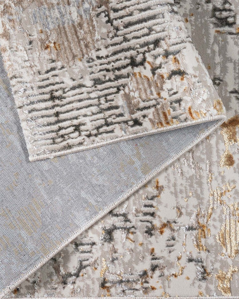Alfombra Prada 1443A Gris Dorado Kodaz Carpet
