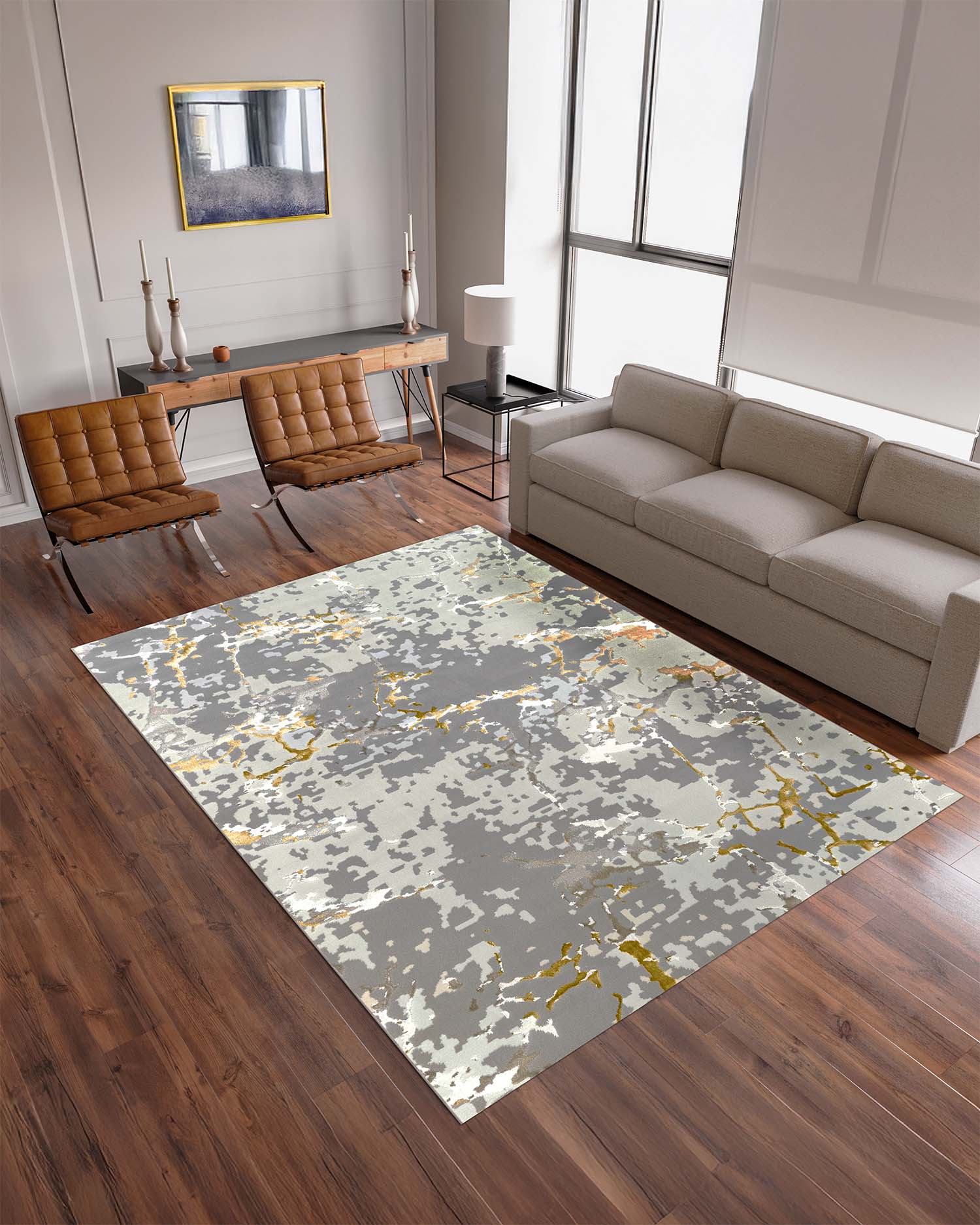 Prada 372A Gris Dorado | Alfombra - Kodaz Carpet Latam