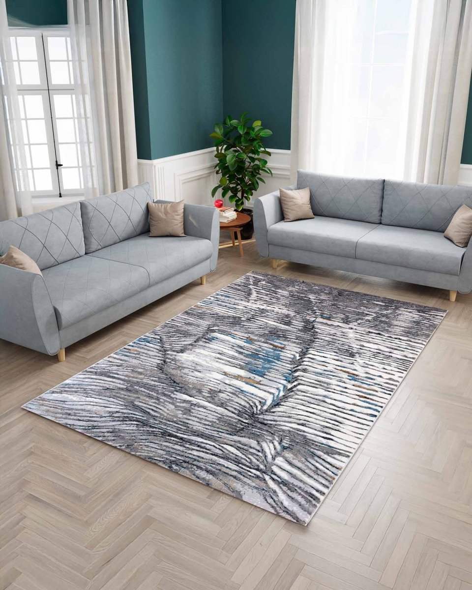 Alfombra Sigma 245A Azul Gris Kodaz Carpet