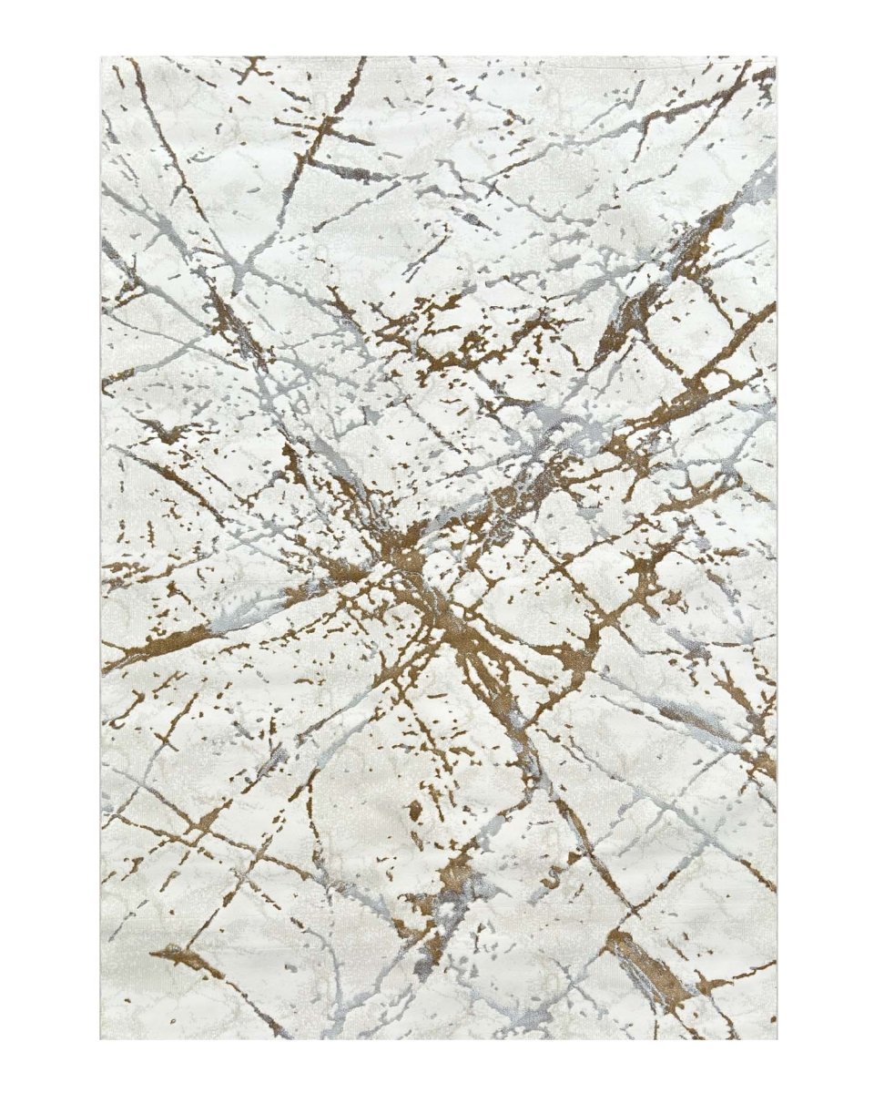 Alfombra Arte 9018 Blanco Dorado Kodaz Carpet