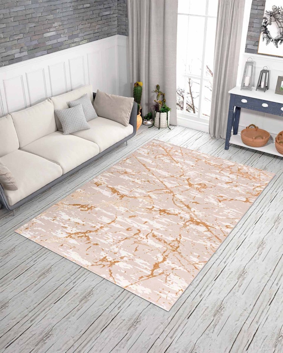 Alfombra Gamma 142A Beige Dorado Kodaz Carpet