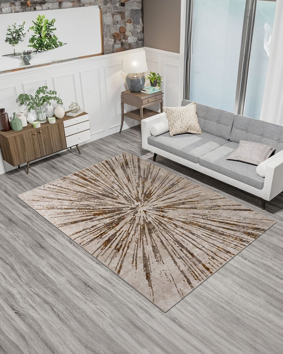Alfombra Gamma 357A Beige Dorado Kodaz Carpet