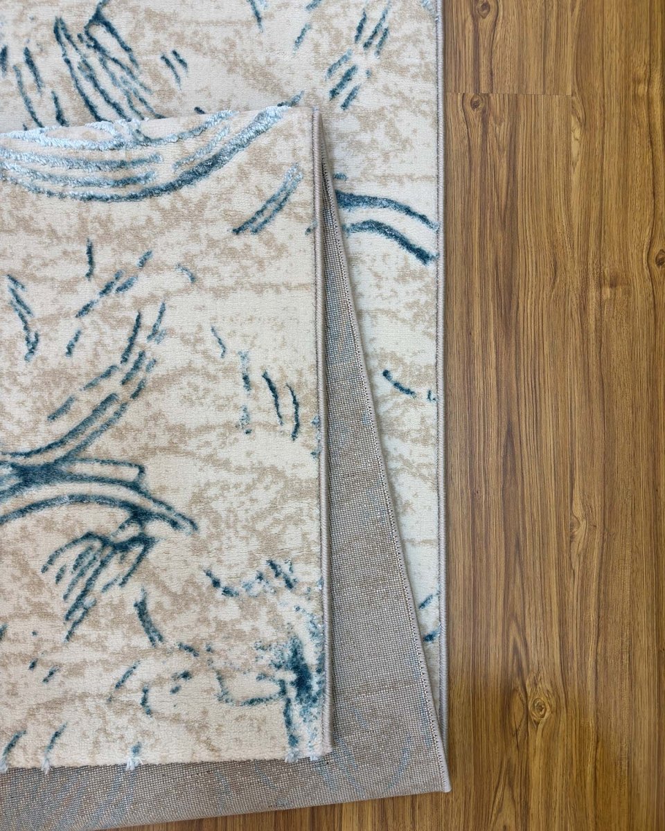 Alfombra Gamma 627A Beige Azul Kodaz Carpet