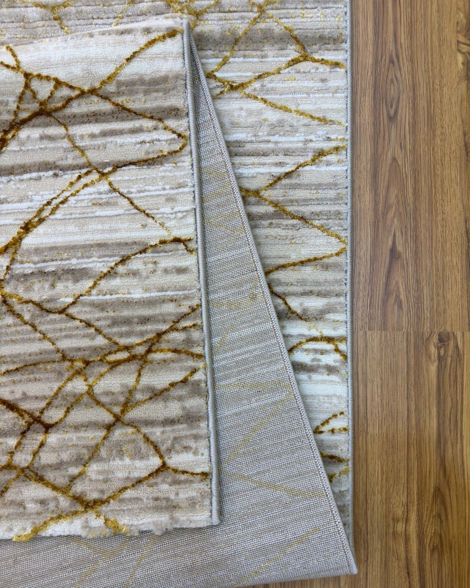 Alfombra Gamma 679A Beige Dorado Kodaz Carpet