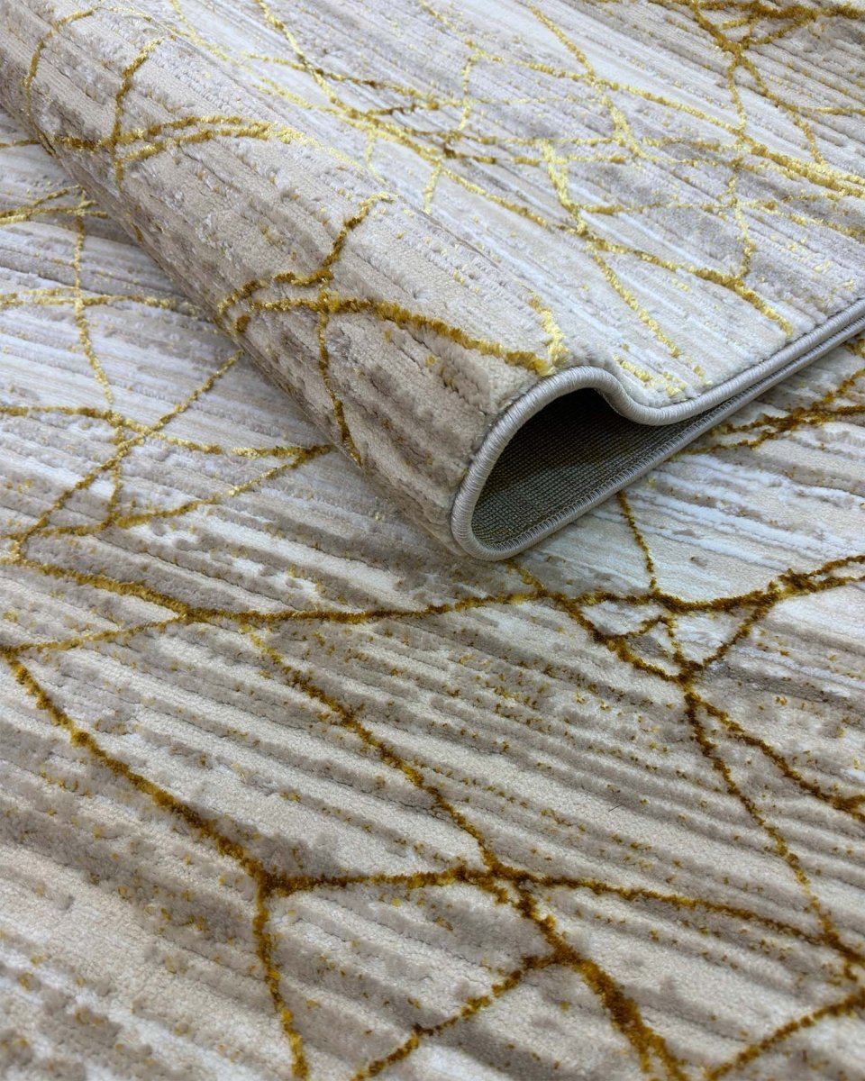 Alfombra Gamma 679A Beige Dorado Kodaz Carpet