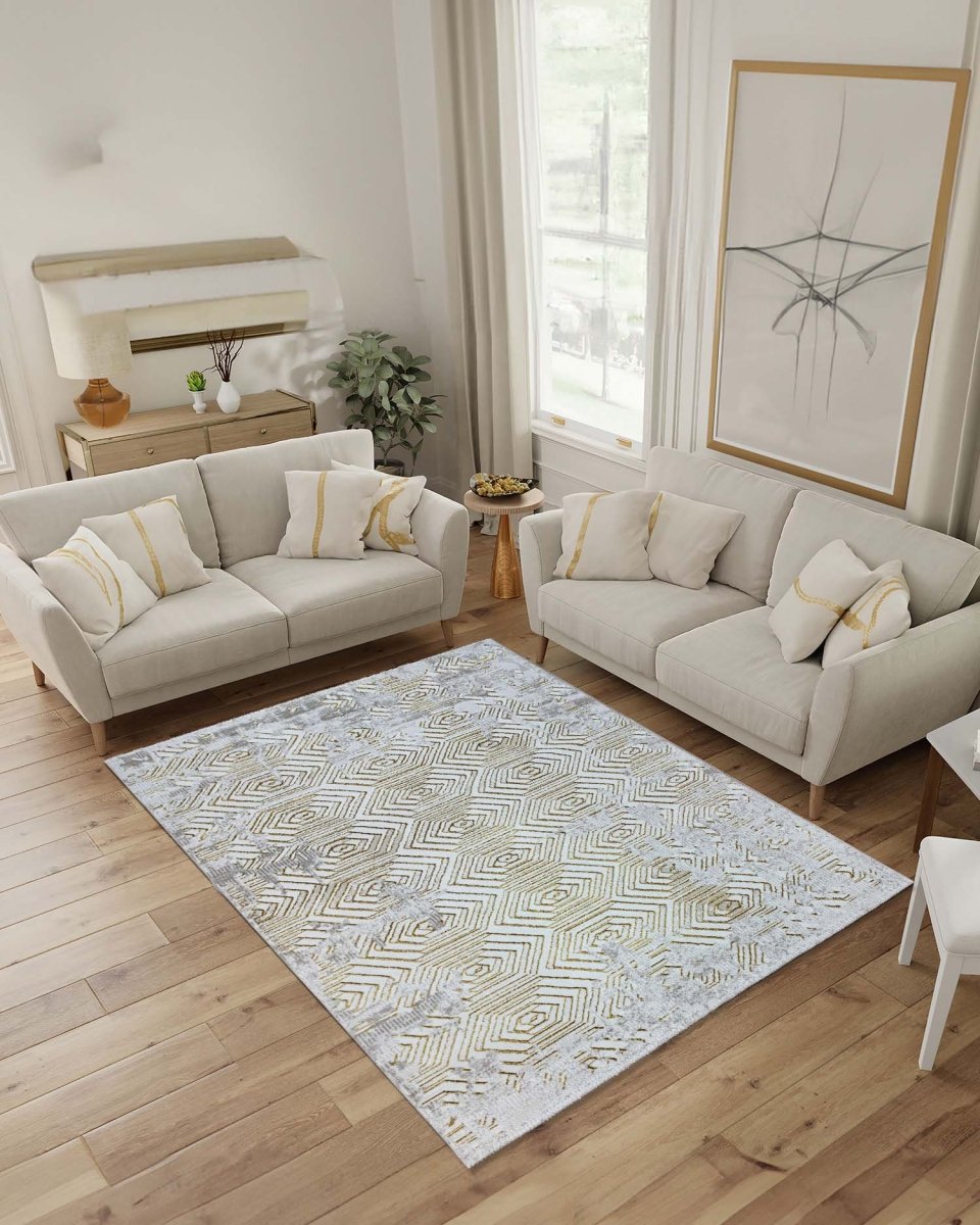 Alfombra Gamma 687A Beige Dorado Kodaz Carpet