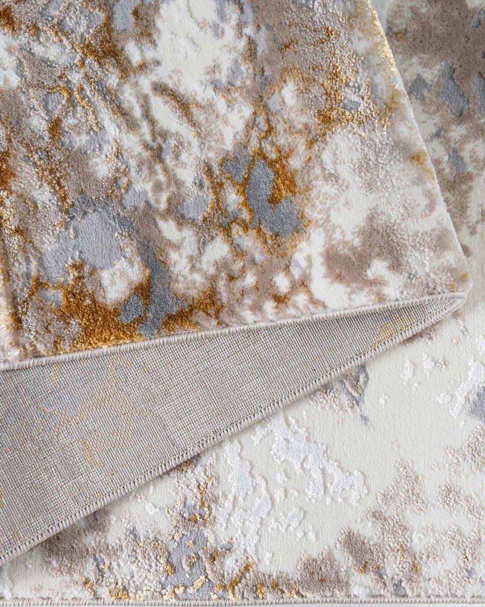 Alfombra Gamma 728A Gris Dorado Kodaz Carpet