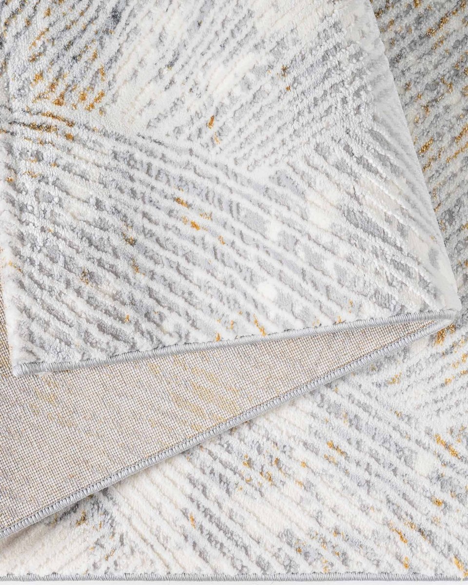 Alfombra Gamma 731A Dorado Plateado Kodaz Carpet