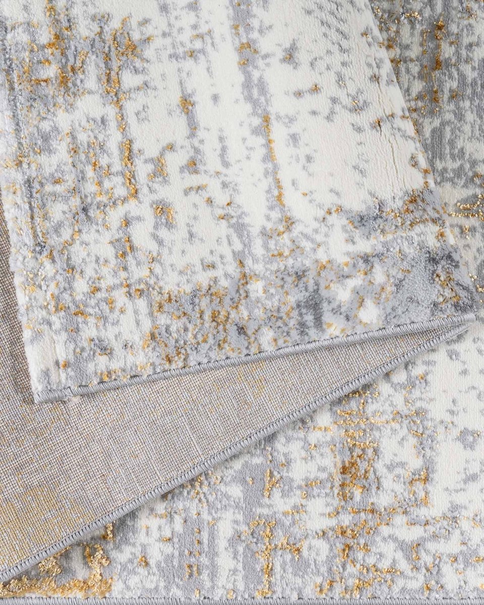 Alfombra Gamma 735A Gris Dorado Kodaz Carpet