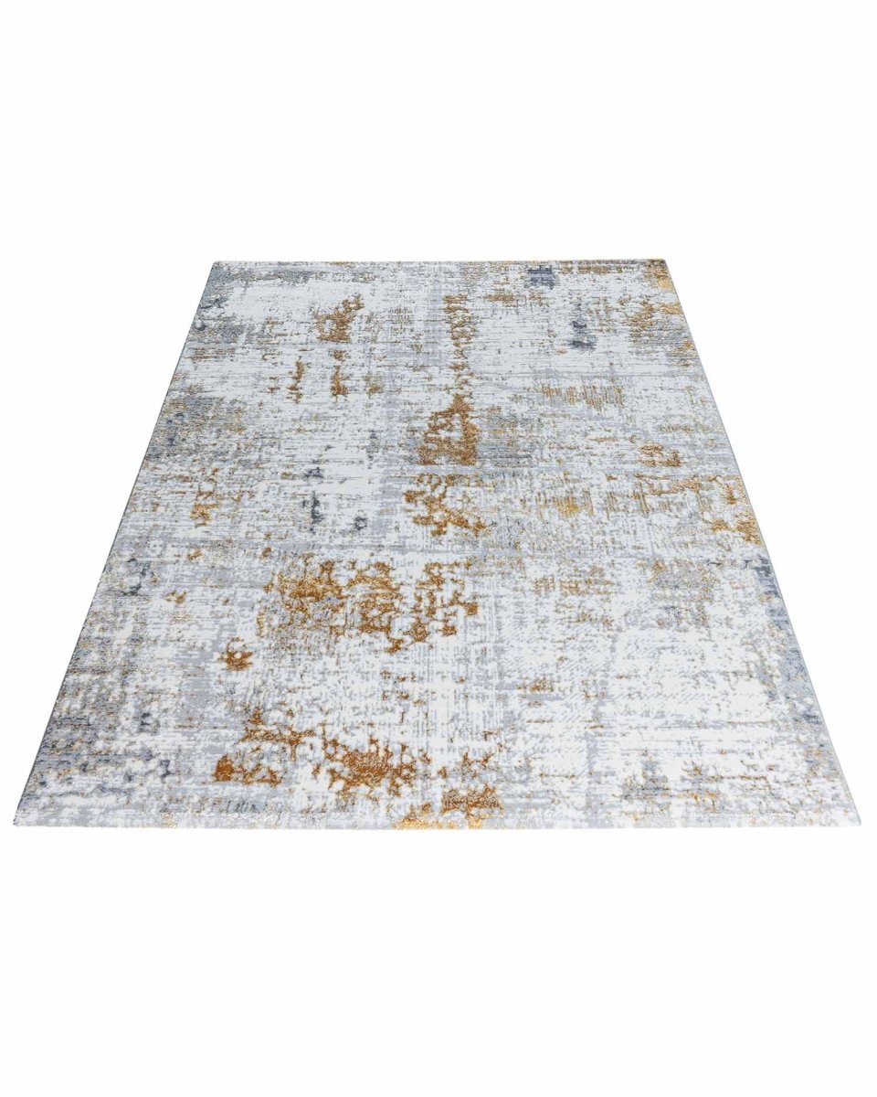 Alfombra Gamma 735A Gris Dorado Kodaz Carpet