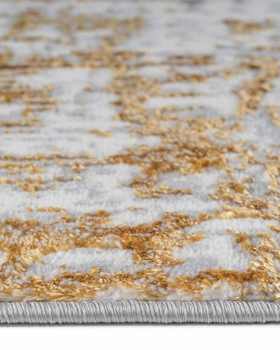 Alfombra Gamma 735A Gris Dorado Kodaz Carpet