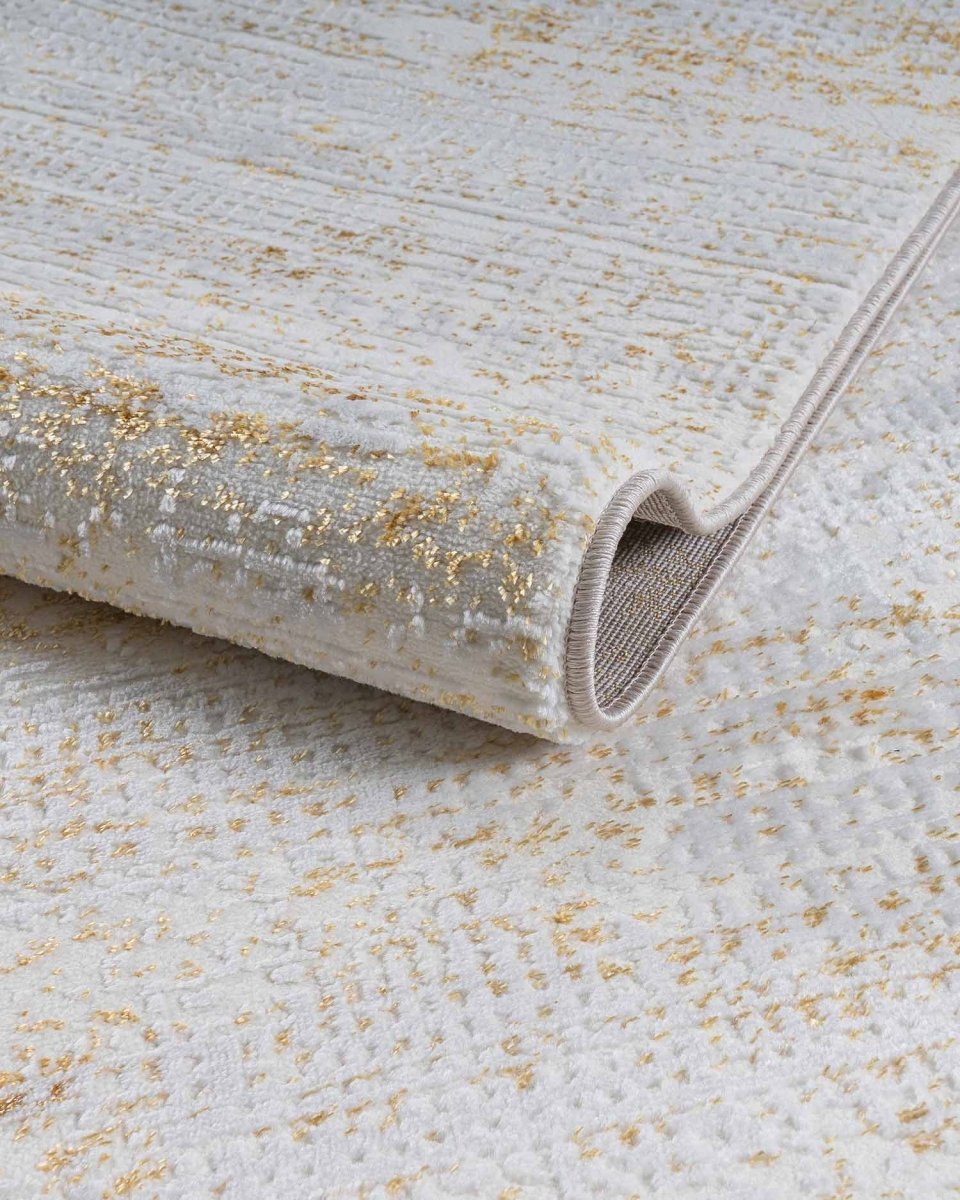 Alfombra Gamma 780A Blanco Dorado Kodaz Carpet