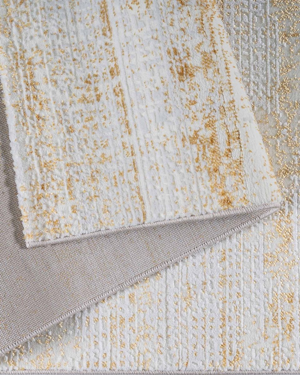 Alfombra Gamma 780A Blanco Dorado Kodaz Carpet