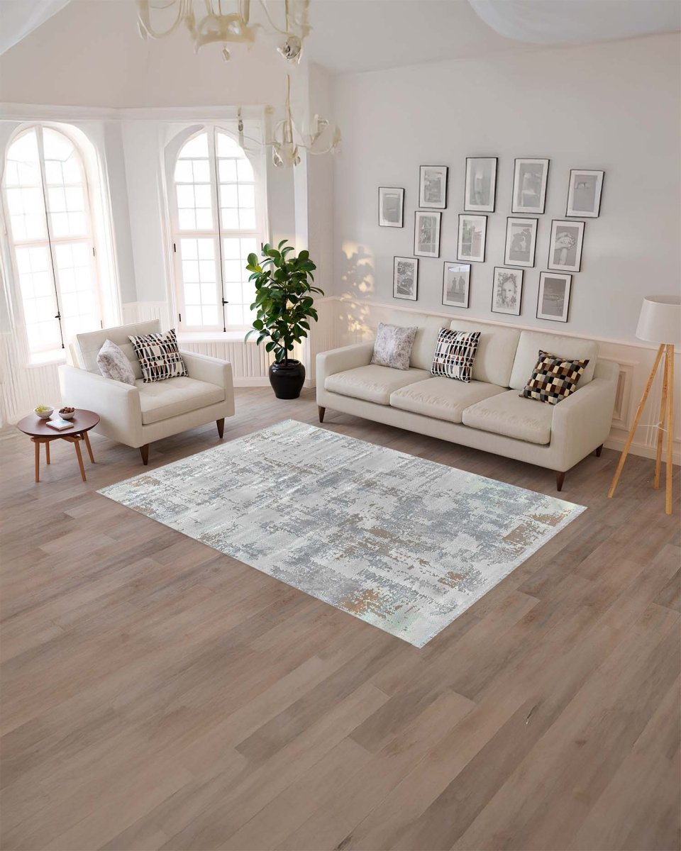 Alfombra Lotus 291 Beige Plateado Kodaz Carpet