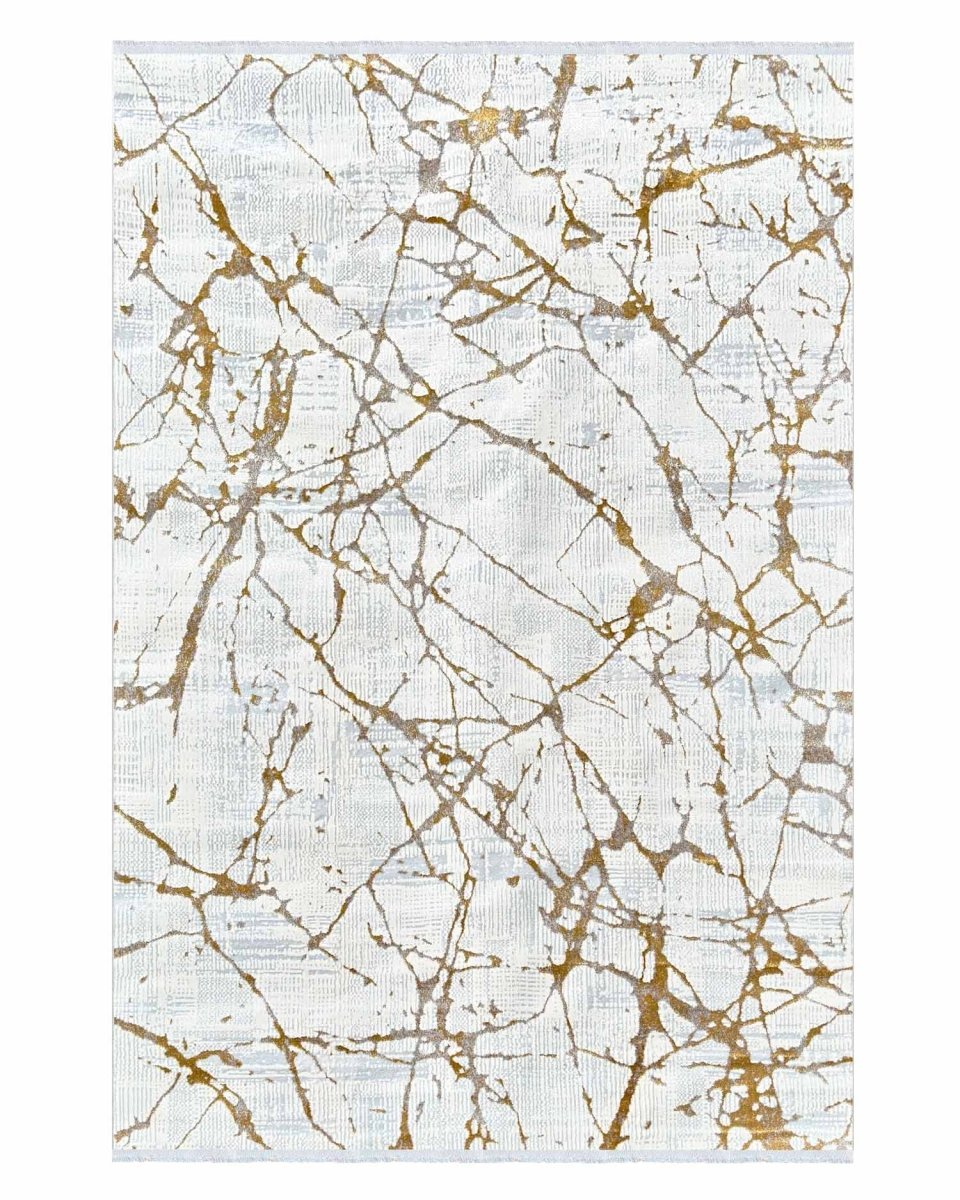 Alfombra Lotus 418 Blanco Dorado Kodaz Carpet