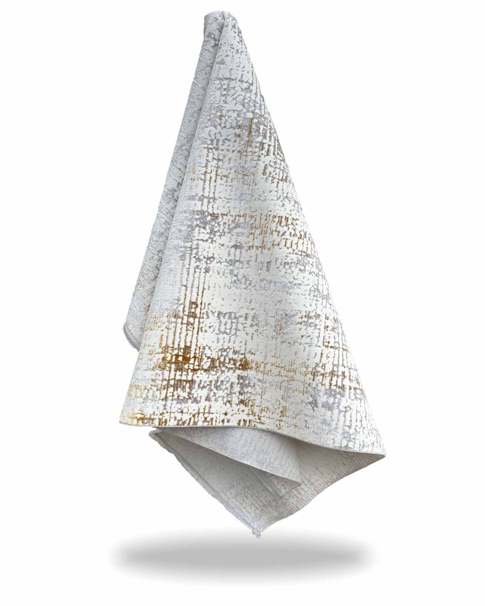 Alfombra Lotus 434 Blanco Dorado Kodaz Carpet