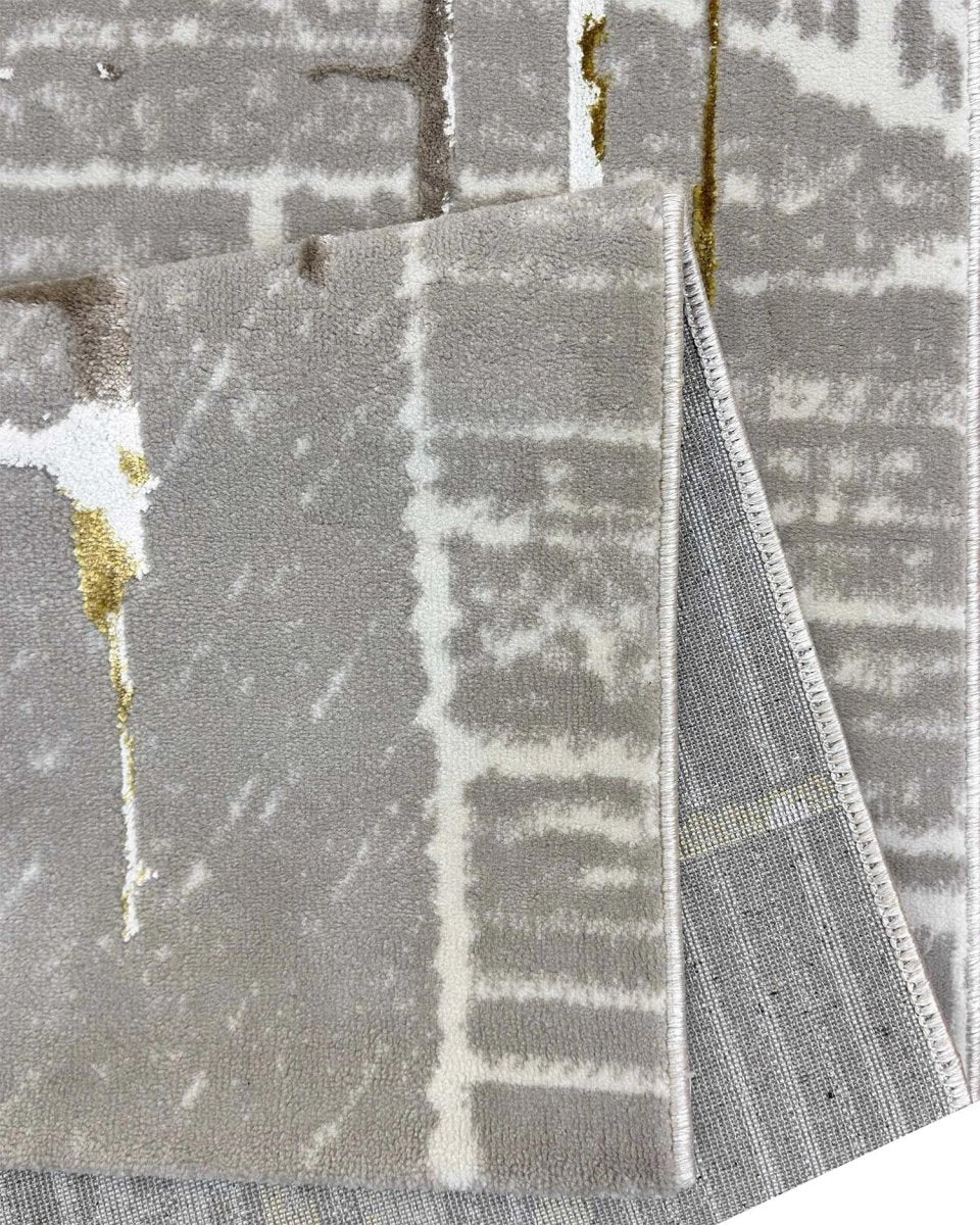 Alfombra Prada 1180 Gris Dorado Kodaz Carpet