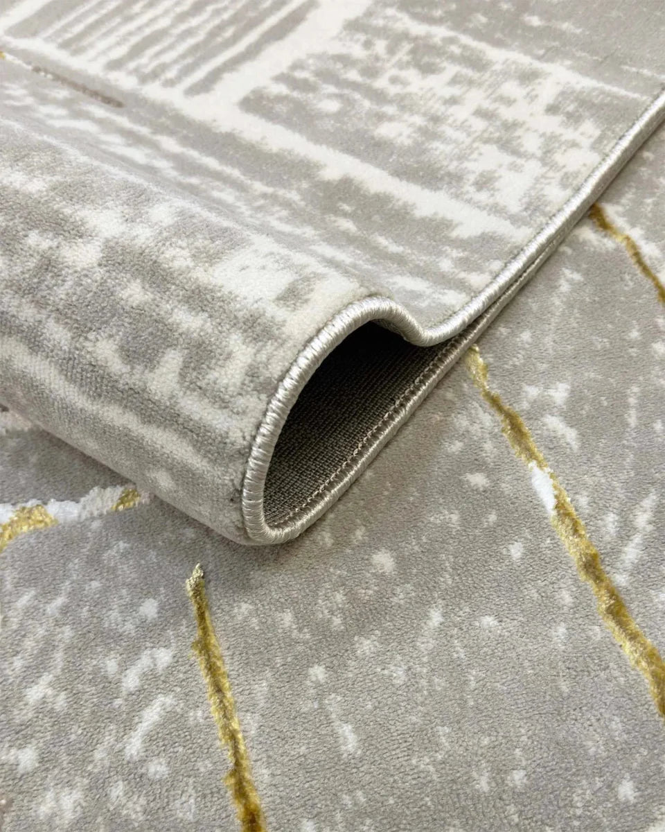 Alfombra Prada 1180 Gris Dorado Kodaz Carpet
