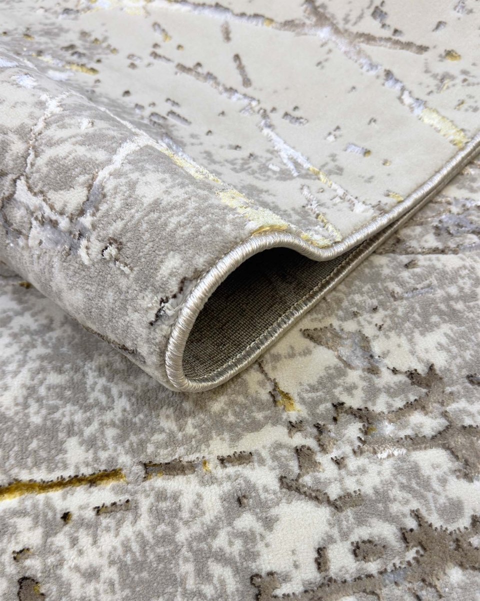 Alfombra Prada 1435A Gris Dorado Kodaz Carpet