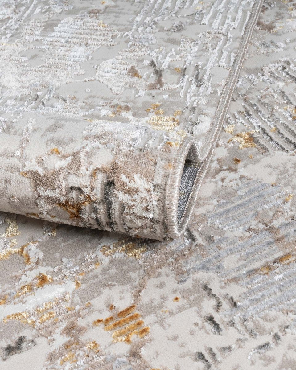 Alfombra Prada 1443A Gris Dorado Kodaz Carpet