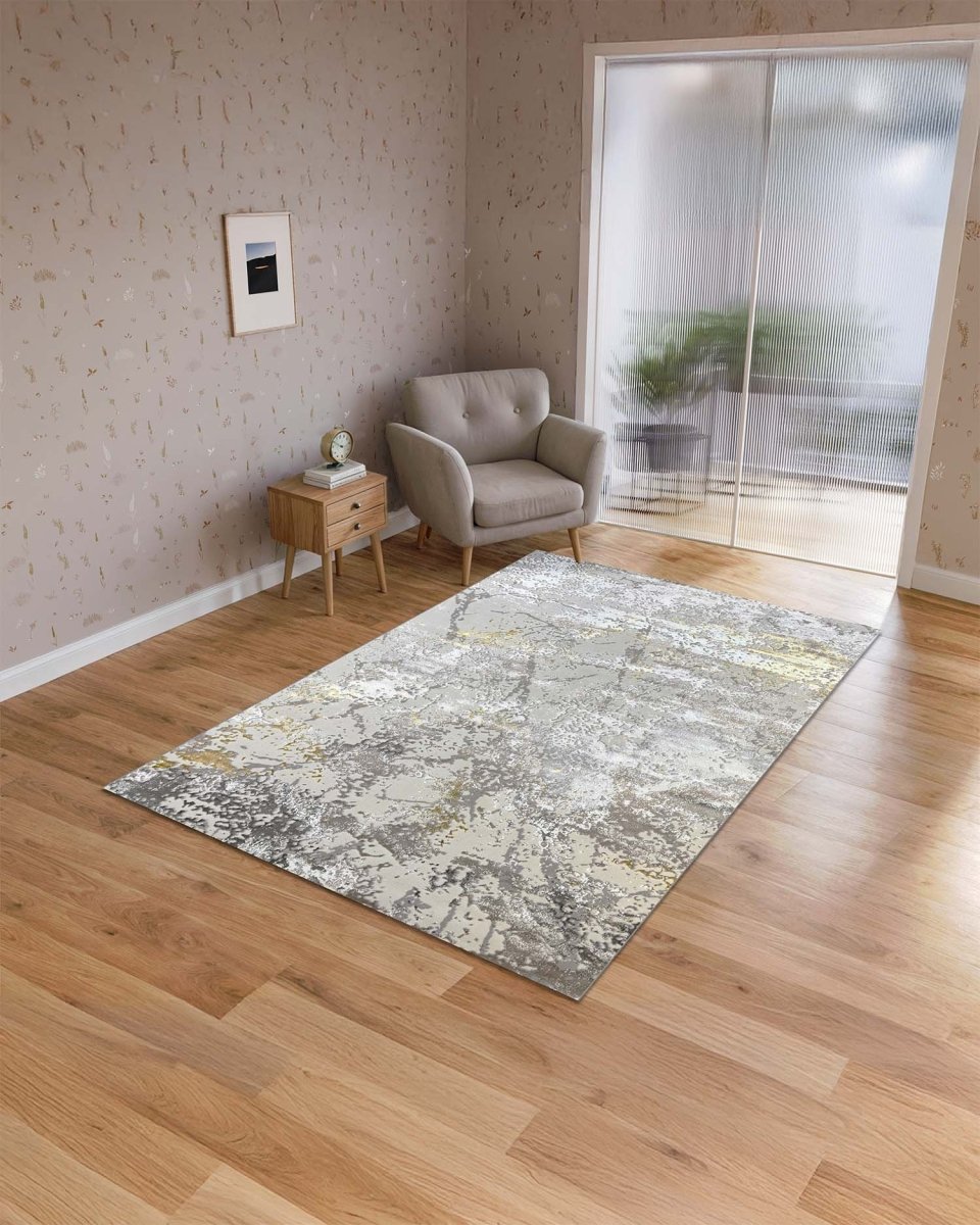 Alfombra Prada 1443A Gris Dorado Kodaz Carpet