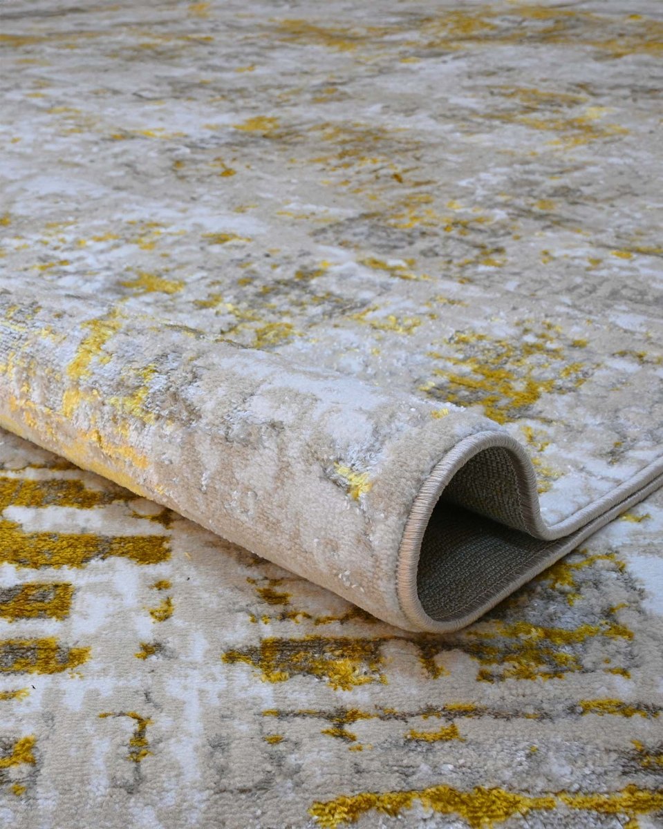 Alfombra Zeta 107A Gris Dorado Kodaz Carpet