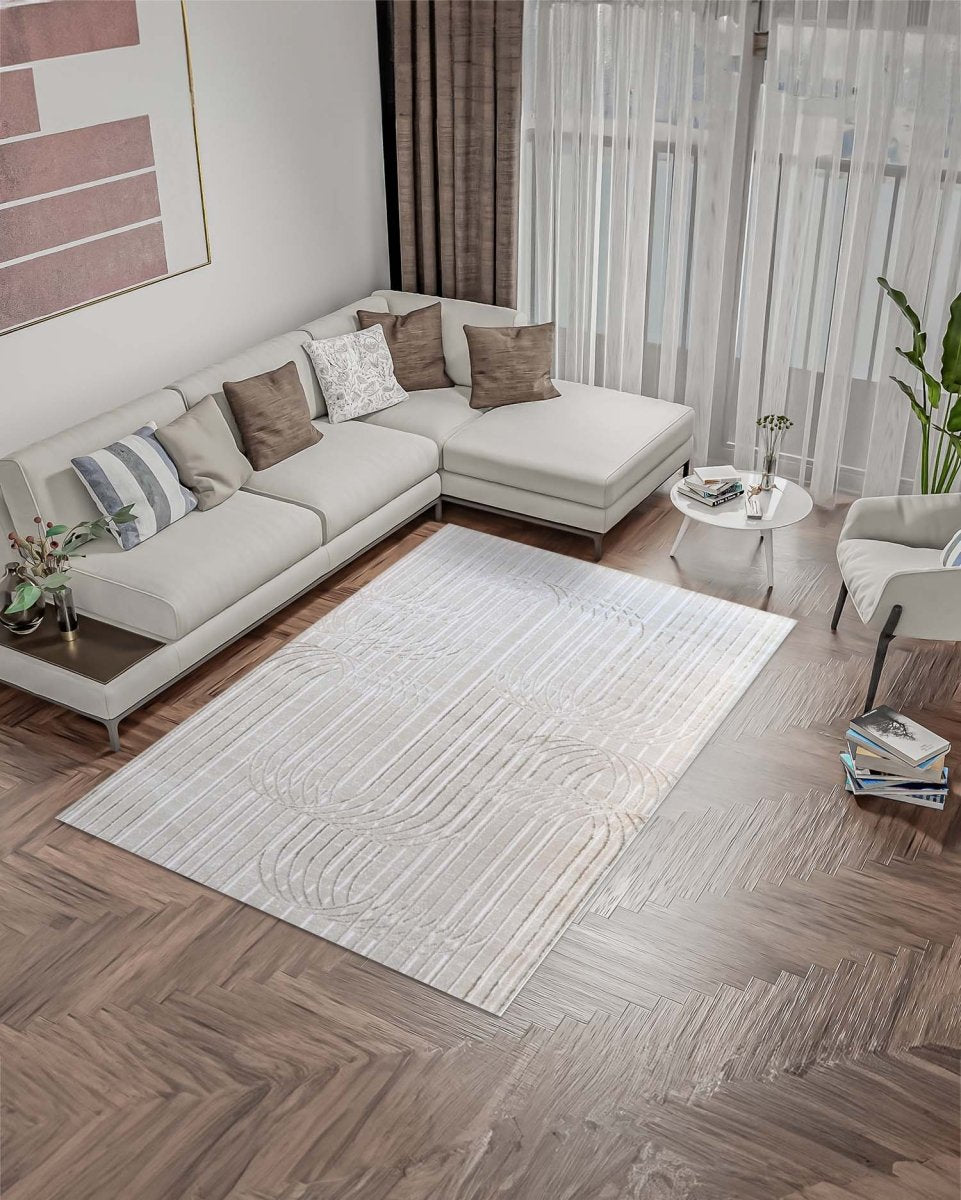 Zeta 751A Beige Plateado | Alfombra Kodaz Carpet